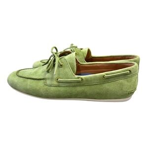 Sperry Slimboat WM Womens Lime Green Suede Boat Shoes Loafers 107516 Size 10